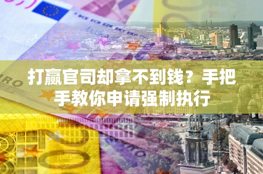 武汉打赢官司却拿不到钱？手把手教你申请强制执行
